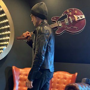 Ralph Lauren, Purple Label Black leather Cafe Racer Size Eu 50 slim $1500